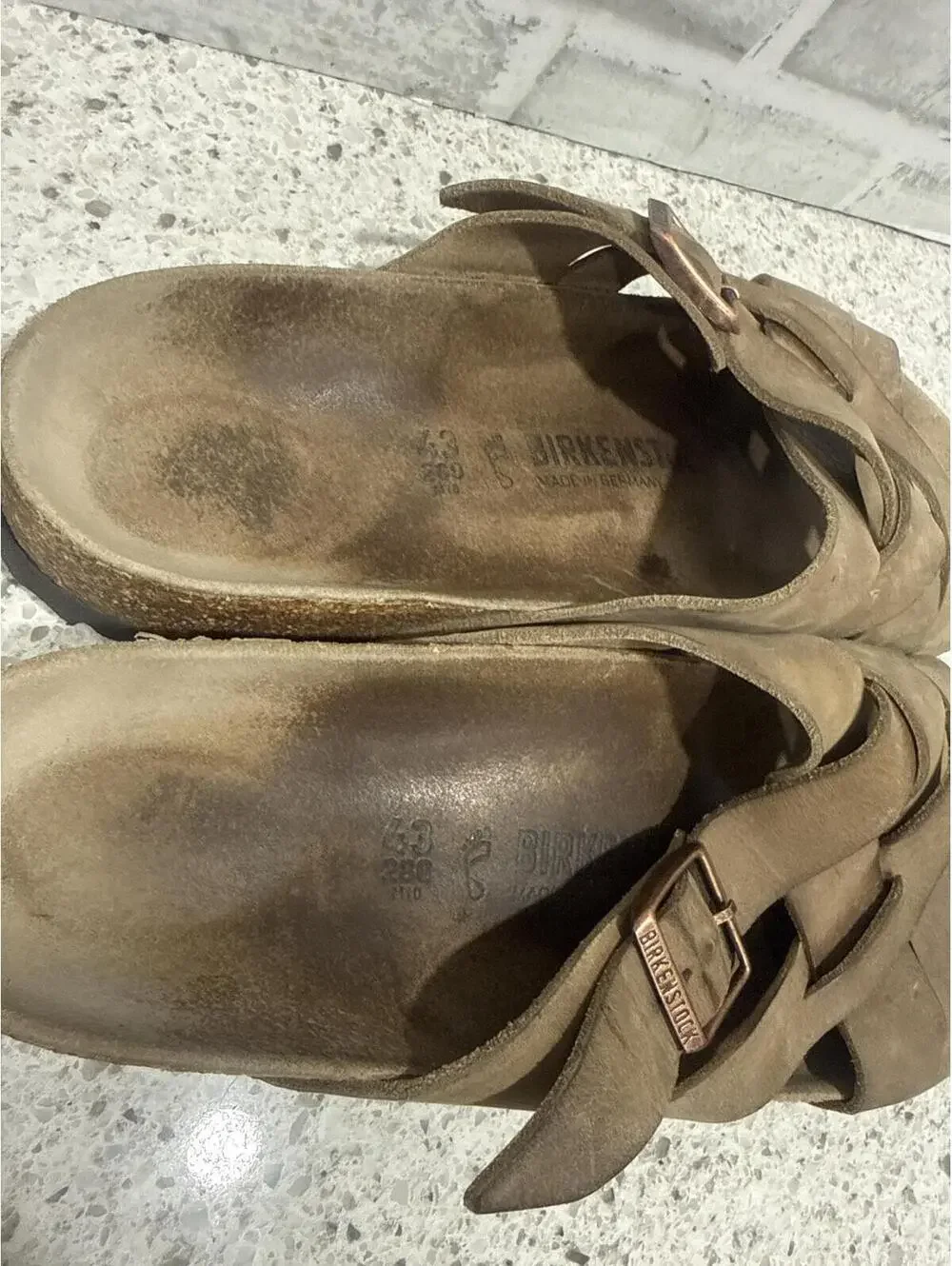 Birkenstock Lugano Tan Suede Cross-Strap Unisex Sandals, Size 43